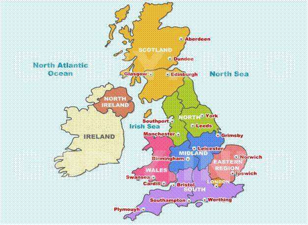 英国区域划分-金吉列留学官网